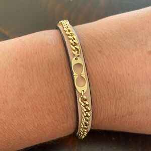Coach leather bracelet